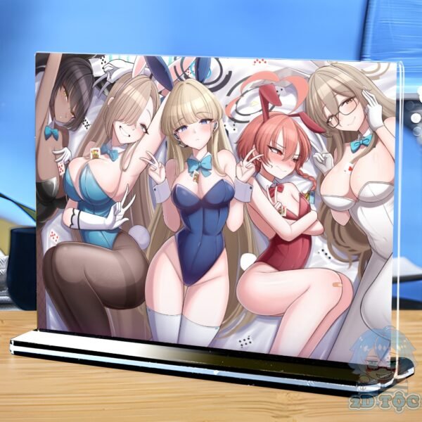 Khung ảnh Mica trong suốt Kích thước A4,A5 In hình Anime Manga Light Novel Tổng Hợp Blue Archive (2) đế đen - 2D Tộc