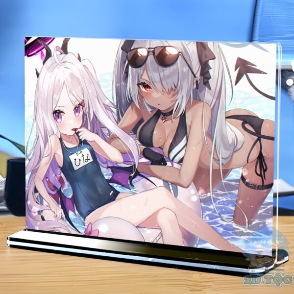 Khung ảnh Mica trong suốt Kích thước A4,A5 In hình Anime Manga Light Novel Tổng Hợp Blue Archive (2) đế đen - 2D Tộc
