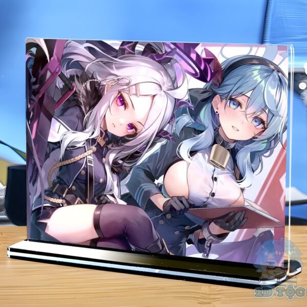 Khung ảnh Mica trong suốt Kích thước A4,A5 In hình Anime Manga Light Novel Tổng Hợp Blue Archive (2) đế đen - 2D Tộc