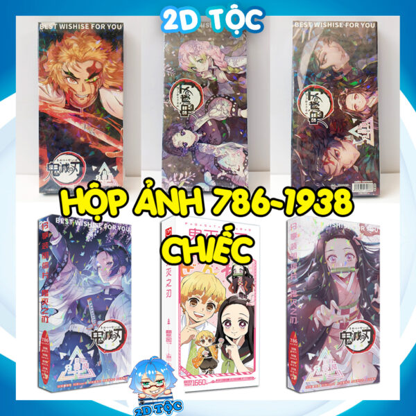 Hộp ảnh 786-1938 cái Postcard LOMO Sticker Anime Manga Light Novel Thanh gươm diệt quỷ Kimetsu no Yaiba - 2D Tộc Shop