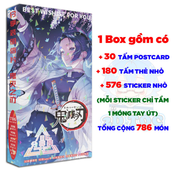 Hộp ảnh 786-1938 cái Postcard LOMO Sticker Anime Manga Light Novel Thanh gươm diệt quỷ Kimetsu no Yaiba - 2D Tộc Shop