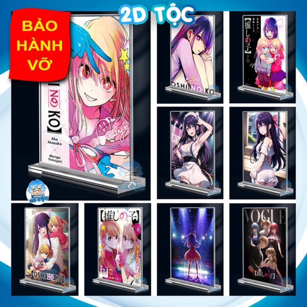 shopee-22267749351-1 Khung ảnh Mica trong suốt Kích thước A4,A5 In hình Anime Manga Light Novel Oshi no Ko đế lùa dày trong suốt