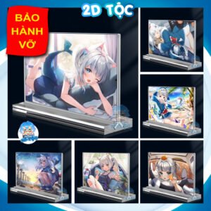 Khung ảnh Mica trong suốt Kích thước A4,A5 In hình Anime Manga Light Novel Gawr Gura Hololive (1) đế lùa dày trong suốt