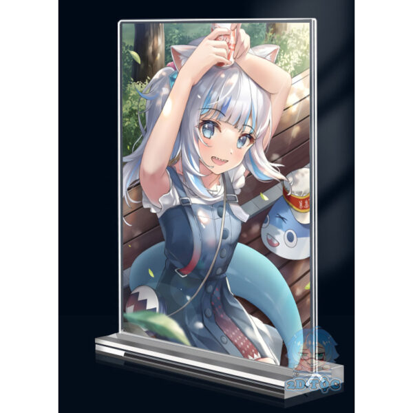 Khung ảnh Mica trong suốt Kích thước A4,A5 In hình Anime Manga Light Novel Gawr Gura Hololive (1) đế lùa dày trong suốt