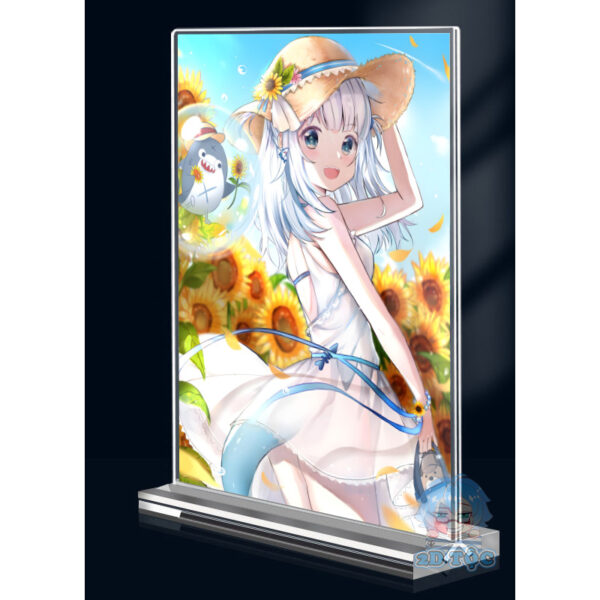 Khung ảnh Mica trong suốt Kích thước A4,A5 In hình Anime Manga Light Novel Gawr Gura Hololive (1) đế lùa dày trong suốt