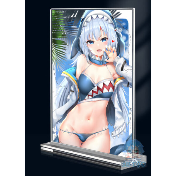 Khung ảnh Mica trong suốt Kích thước A4,A5 In hình Anime Manga Light Novel Gawr Gura Hololive (1) đế lùa dày trong suốt