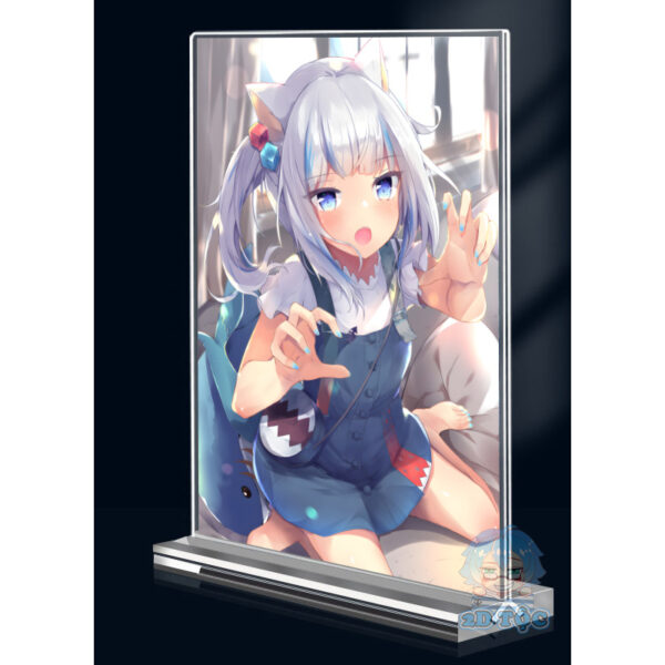 Khung ảnh Mica trong suốt Kích thước A4,A5 In hình Anime Manga Light Novel Gawr Gura Hololive (1) đế lùa dày trong suốt