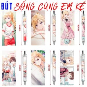 Bút viết In hình Anime Manga Light Novel Sống Cùng Em Kế Gimai Seikatsu- Hình in sắc nét - Bút Gel ngòi 0.5mm by 2D Tộc