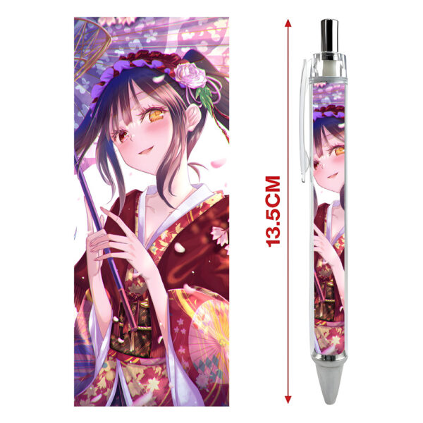 Bút viết In hình Kurumi Anime Manga Light Novel Date A Live - Hình in sắc nét - Bút Gel ngòi 0.5mm by 2D Tộc Shop