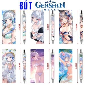 Bút viết In hình Kamisato Ayaka Game Genshin Impact  - Hình in sắc nét - Bút Gel ngòi 0.5mm by 2D Tộc Shop