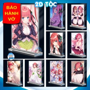 Khung ảnh Mica trong suốt Kích thước A4,A5 In hình Nakano Nino (1) Anime Nhà Có 5 Nàng Dâu đế lùa dày trong suốt