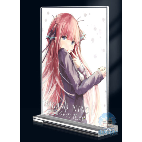 Khung ảnh Mica trong suốt Kích thước A4,A5 In hình Nakano Nino (1) Anime Nhà Có 5 Nàng Dâu đế lùa dày trong suốt