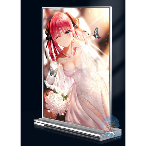 Khung ảnh Mica trong suốt Kích thước A4,A5 In hình Nakano Nino (1) Anime Nhà Có 5 Nàng Dâu đế lùa dày trong suốt