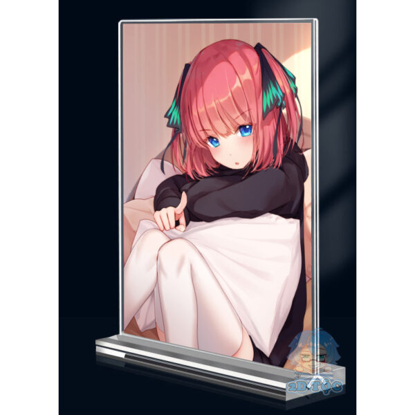 Khung ảnh Mica trong suốt Kích thước A4,A5 In hình Nakano Nino (1) Anime Nhà Có 5 Nàng Dâu đế lùa dày trong suốt