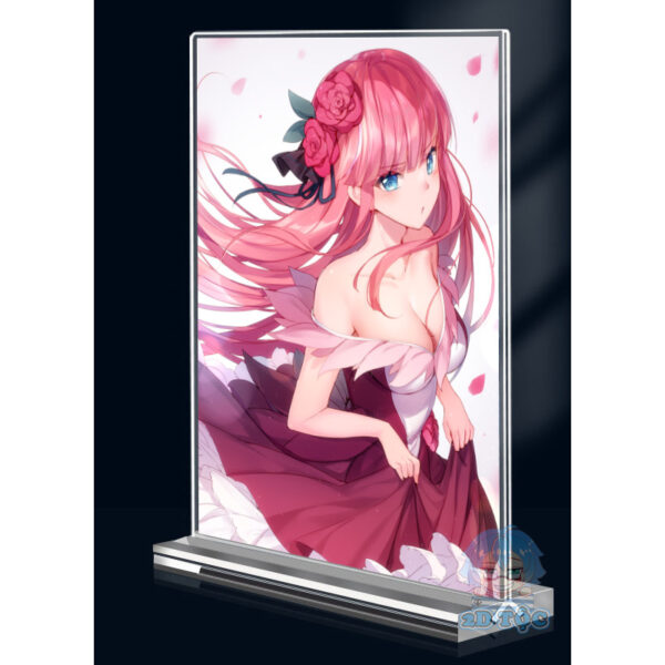 Khung ảnh Mica trong suốt Kích thước A4,A5 In hình Nakano Nino (1) Anime Nhà Có 5 Nàng Dâu đế lùa dày trong suốt