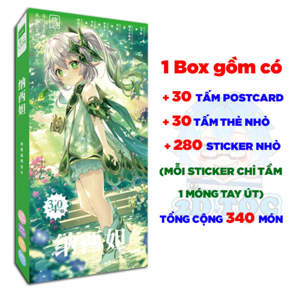 Hộp ảnh 340-1660 cái Postcard LOMO Sticker Nahida Game Genshin Impact - Hộp ảnh LOMO 2D Tộc Shop