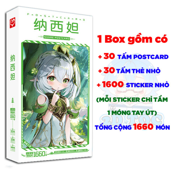 Hộp ảnh 340-1660 cái Postcard LOMO Sticker Nahida Game Genshin Impact - Hộp ảnh LOMO 2D Tộc Shop