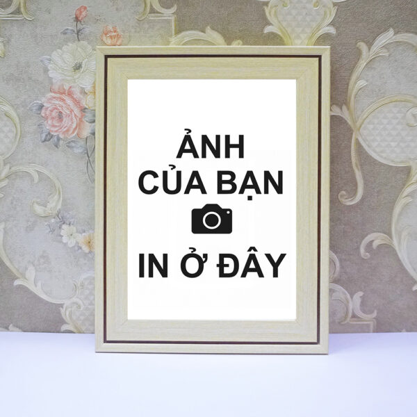 (In theo yêu cầu) Khung Ảnh Treo Tường, Để Bàn 10x15, 13x18, A5, A4, A3 Mặt Mica kèm chân đế/Đinh 3 chân(2)