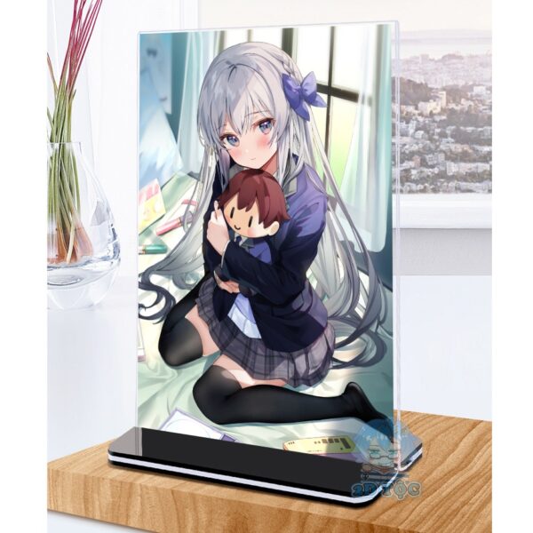 Khung ảnh Mica A4,A5 In hình Anime Manga Light Novel Vợ Trong Game Của Tôi Là Idol Nổi Tiếng Ngoài Đời đế đen - 2D Tộc