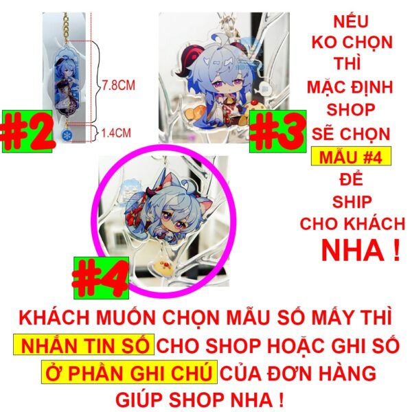 Tổng hợp Poster Postcard Móc khóa Standee Khung ảnh Bút Ganyu Game Genshin Impact - 2D Tộc Shop