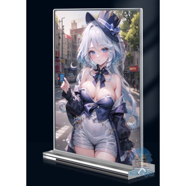 Khung ảnh Mica trong suốt Kích thước A4,A5 In hình Focalors (Furina) Game Genshin Impact đế lùa dày trong suốt - 2D