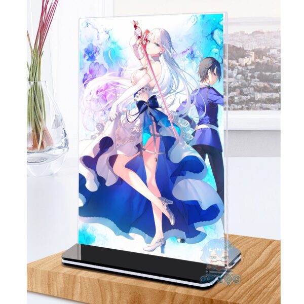 Khung ảnh Mica trong suốt Kích thước A4,A5 In hình Anime Manga Light Novel Seiken Gakuin no Maken Tsukai đế lùa màu đen