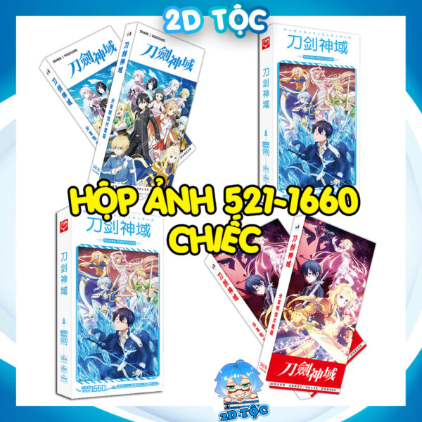 Hộp ảnh 340-1660 cái Postcard LOMO Sticker Anime Manga Light Novel Sword Art Online - Hộp ảnh LOMO 2D Tộc Shop