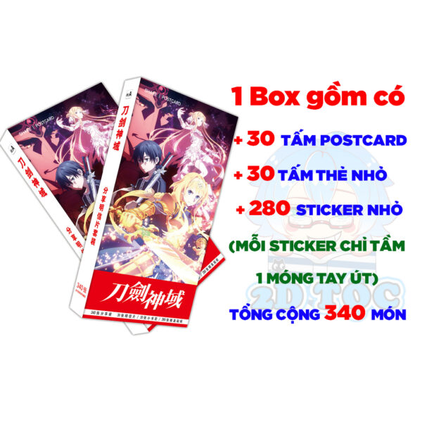 Hộp ảnh 340-1660 cái Postcard LOMO Sticker Anime Manga Light Novel Sword Art Online - Hộp ảnh LOMO 2D Tộc Shop