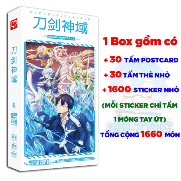 Hộp ảnh 340-1660 cái Postcard LOMO Sticker Anime Manga Light Novel Sword Art Online - Hộp ảnh LOMO 2D Tộc Shop