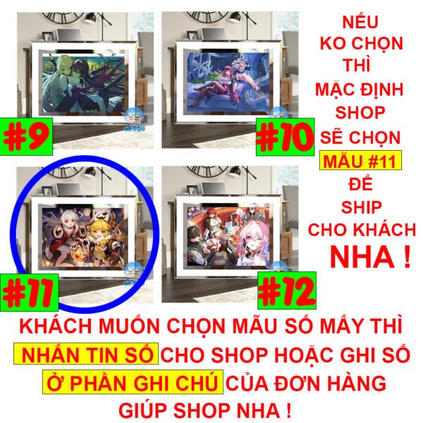 Khung kính Kafka, Silver Wolf, Bailu, Bronya, Fu Xuan,… Game Honkai: Star Rail (1) - để bàn by 2D Tộc Shop