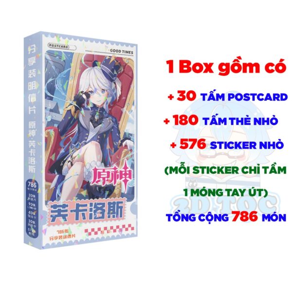 Hộp ảnh 340-1660 cái Postcard LOMO Sticker Focalors Game Genshin Impact - Hộp ảnh LOMO 2D Tộc Shop
