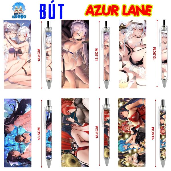 Bút viết In hình Game Azur Lane (1) - Hình in sắc nét - Bút Gel ngòi 0.5mm by 2D Tộc Shop