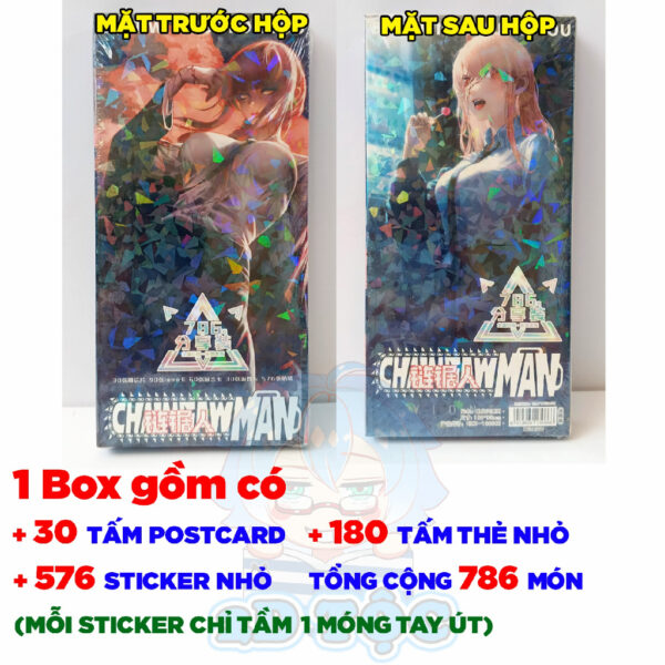 shopee-22839497694-3 Hộp ảnh 521-1660 cái Postcard LOMO Sticker Anime Manga Light Novel Chainsaw Man - Hộp ảnh LOMO 2D Tộc Shop