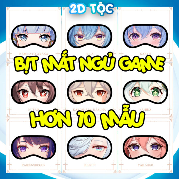 Bịt mắt ngủ Game Genshin Impact – Phụ Kiện Anime By 2D Tộc Shop