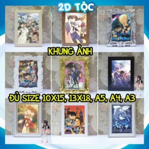 Khung Ảnh Treo Tường, Để Bàn 10x15, 13x18, A5, A4, A3 Mặt Mica Anime Manga Thám tử lừng danh Conan(1) - kèm chân đế/Đinh
