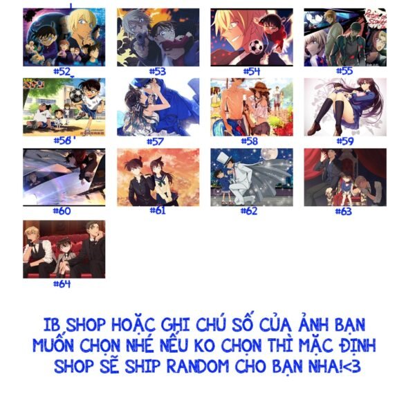 Khung Ảnh Treo Tường, Để Bàn 10x15, 13x18, A5, A4, A3 Mặt Mica Anime Manga Thám tử lừng danh Conan(1) - kèm chân đế/Đinh