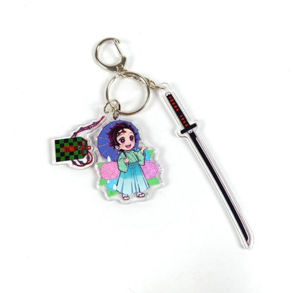 Móc Khóa Mica Trong Suốt In 2 Mặt Sắc Nét Anime Manga Chùm 3 miếng Kimetsu no Yaiba Thanh Gươm Diệt Quỷ– 2D Tộc Shop