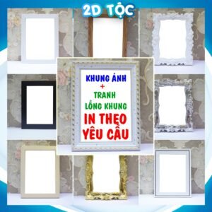 (In theo yêu cầu) Khung Ảnh Treo Tường, Để Bàn 10x15, 13x18, A5, A4, A3 Mặt Mica kèm chân đế/Đinh 3 chân (1)