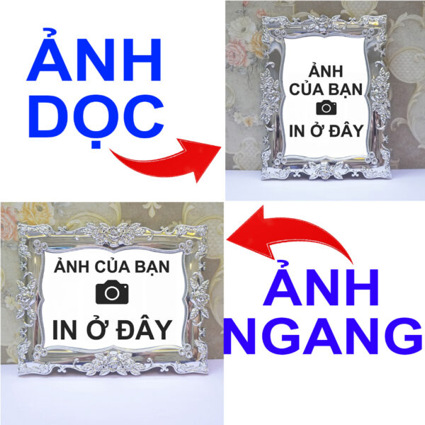 (In theo yêu cầu) Khung Ảnh Treo Tường, Để Bàn 10x15, 13x18, A5, A4, A3 Mặt Mica kèm chân đế/Đinh 3 chân (1)