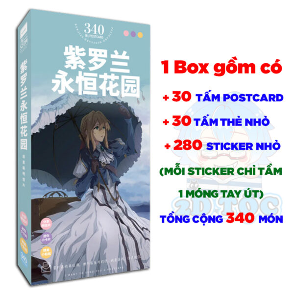 Hộp ảnh 340-1660 cái Postcard LOMO Sticker Anime Manga Light Novel Violet Evergarden - Hộp ảnh LOMO 2D Tộc Shop