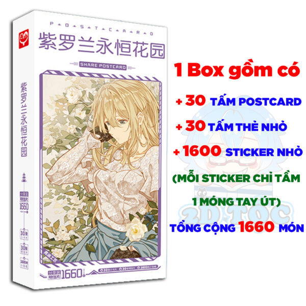 Hộp ảnh 340-1660 cái Postcard LOMO Sticker Anime Manga Light Novel Violet Evergarden - Hộp ảnh LOMO 2D Tộc Shop