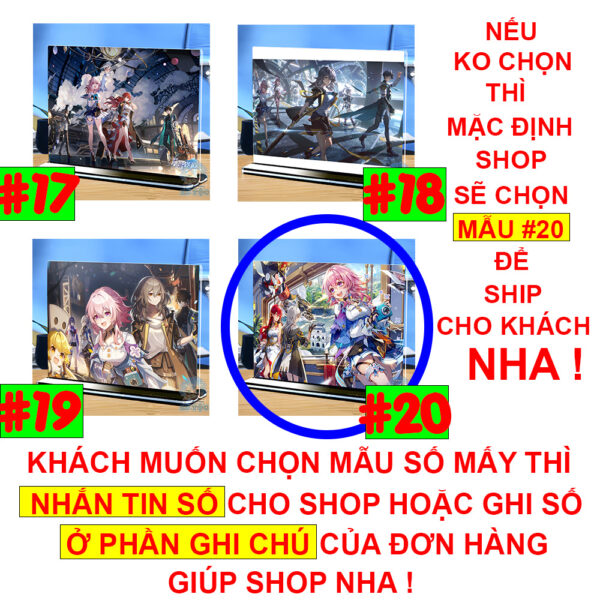 Khung ảnh Mica trong suốt Kích thước A4,A5 In hình Silver Wolf Game Honkai: Star Rail (1) đế lùa màu đen