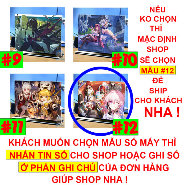 Khung ảnh Mica trong suốt Kích thước A4,A5 In hình Silver Wolf Game Honkai: Star Rail (1) đế lùa màu đen