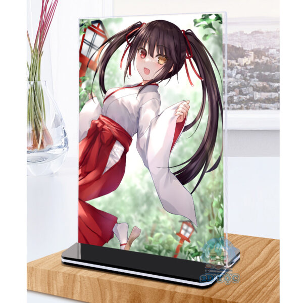 Khung ảnh Mica trong suốt Kích thước A4,A5 In hình Tokisaki Kurumi (1) Anime Manga Date A Live đế lùa màu đen