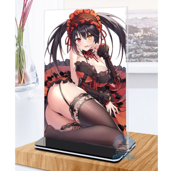 Khung ảnh Mica trong suốt Kích thước A4,A5 In hình Tokisaki Kurumi (1) Anime Manga Date A Live đế lùa màu đen