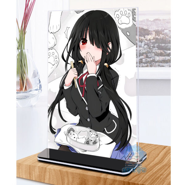 Khung ảnh Mica trong suốt Kích thước A4,A5 In hình Tokisaki Kurumi (1) Anime Manga Date A Live đế lùa màu đen