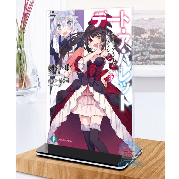 Khung ảnh Mica trong suốt Kích thước A4,A5 In hình Tokisaki Kurumi (1) Anime Manga Date A Live đế lùa màu đen