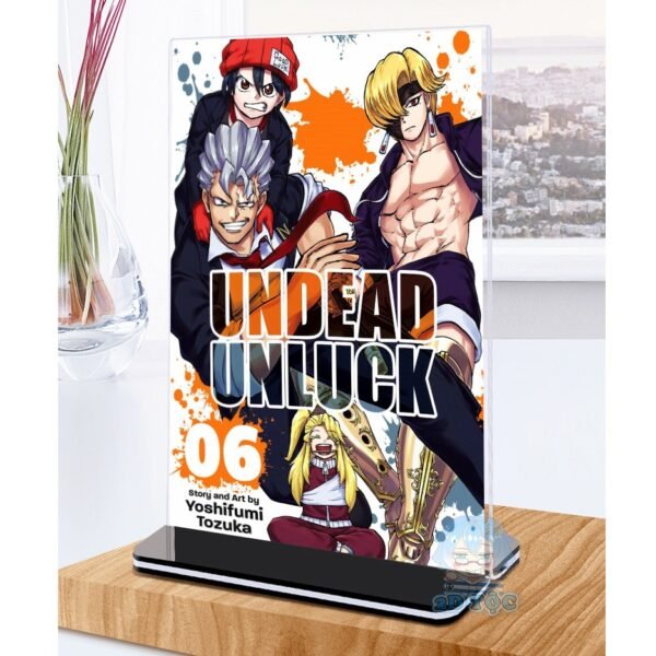 Khung ảnh Mica trong suốt Kích thước A4,A5 In hình Anime Manga Light Novel Undead Unluck đế lùa màu đen - 2D Tộc Shop