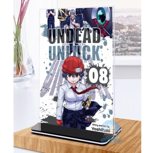 Khung ảnh Mica trong suốt Kích thước A4,A5 In hình Anime Manga Light Novel Undead Unluck đế lùa màu đen - 2D Tộc Shop