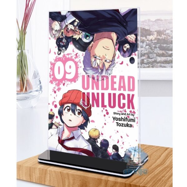 Khung ảnh Mica trong suốt Kích thước A4,A5 In hình Anime Manga Light Novel Undead Unluck đế lùa màu đen - 2D Tộc Shop